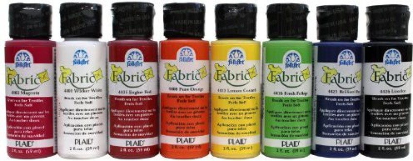 FolkArt Brush on Fabric Paint Beginner Set (2-Ounce), FAB8SET - Brush on Fabric  Paint Beginner Set (2-Ounce), FAB8SET . shop for FolkArt products in India.