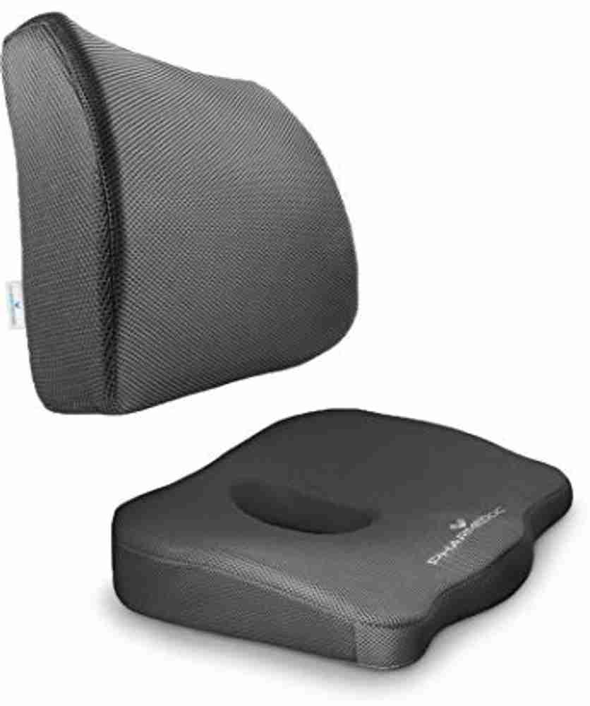 PharMeDoc Coccyx Cushion Lumbar Support Combo Pack Tailbone Back Orthopedic Seat Cushion Coccyx Tailbone Cushion Memory Foam Lumbar Support Coccyx Cushion Lumbar Support