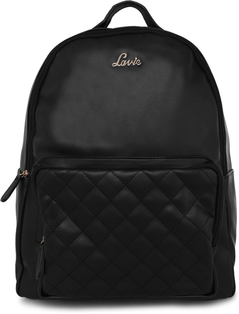 LAVIE Black Medium Backpacks 2.5 L Backpack Black Price in India Flipkart