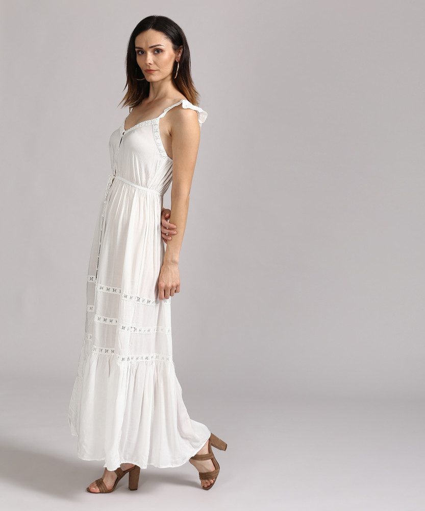 FOREVER 21 Women Maxi White Dress Buy CREAM FOREVER 21 Women Maxi White Dress Online at Best Prices in India Flipkart