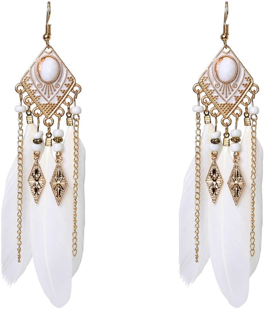 Feather earrings deals online flipkart