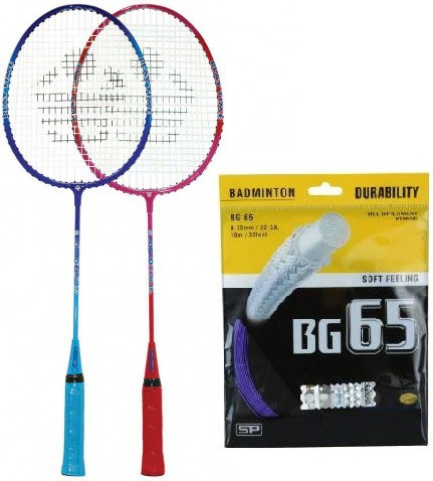 COSCO Combo of Two- Cb-80 Junior Badminton racket (Pack of 2) + One BG-65 Badminton string (Color On Availability)- Badminton Kit