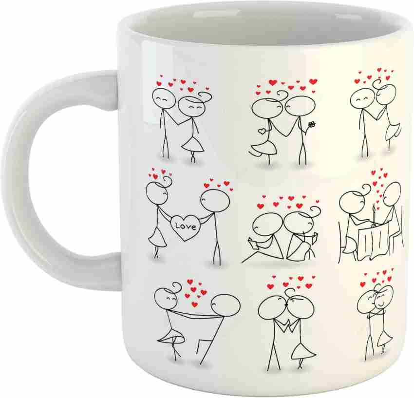 Ashvah Cute Couple Love Story -1679 Ceramic Coffee Mug Price in India - Buy  Ashvah Cute Couple Love Story -1679 Ceramic Coffee Mug online at
