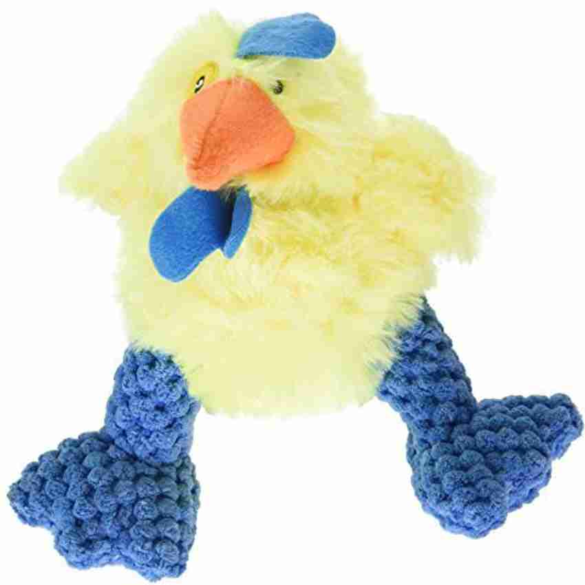 Trustypup Tough N Fun Hens Durable Dog Toy Small Yellow Blue