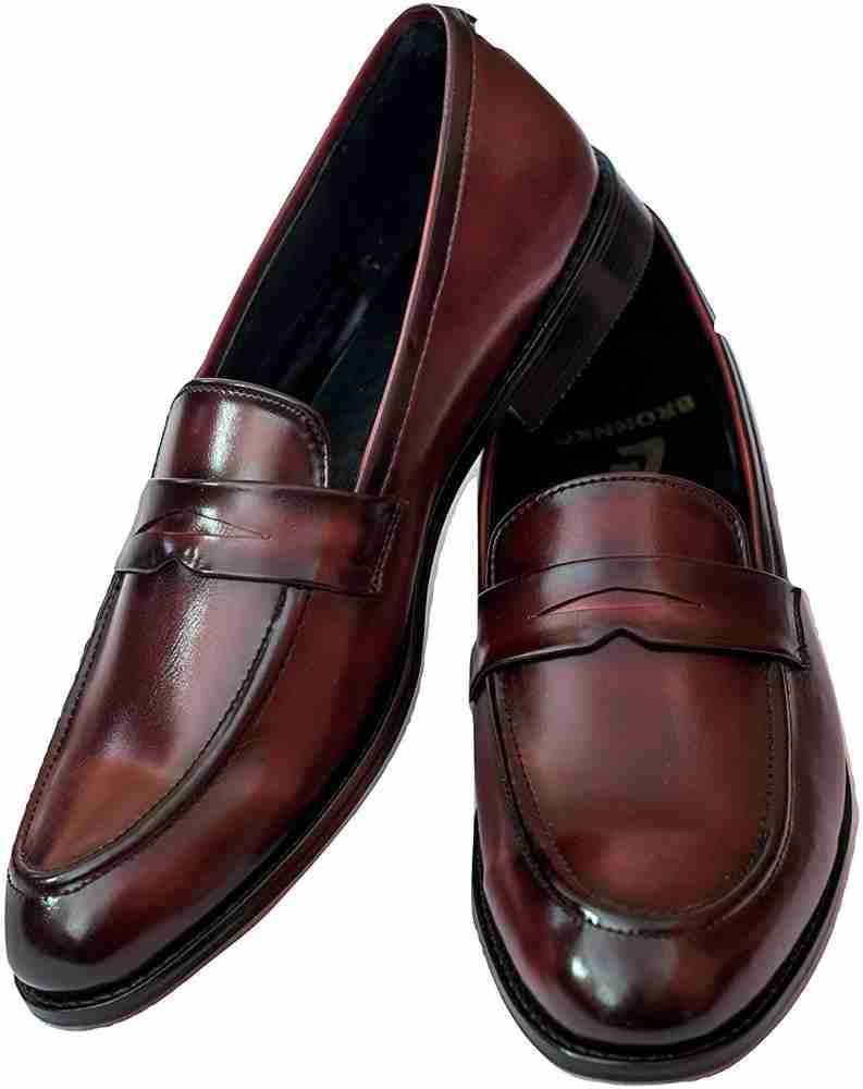 Bronnko Cherry Penny Slip On For Men - Buy Bronnko Cherry Penny Loafers Slip On For Men Online at Best Price - Shop Online for Footwears India | Flipkart.com