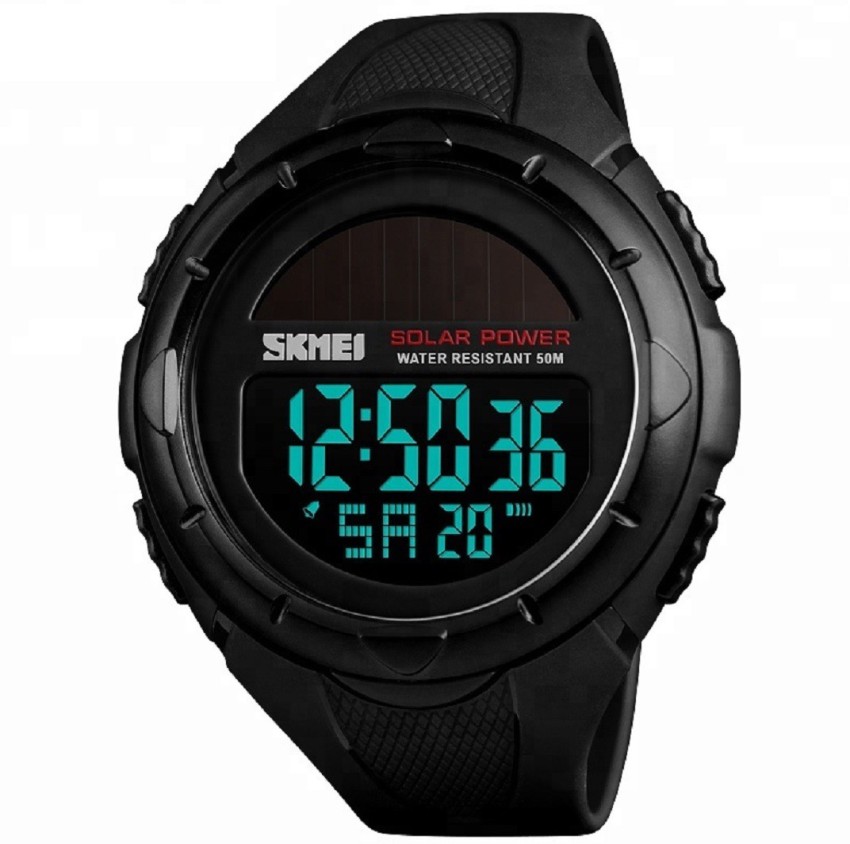 Solar powered digital discount watch