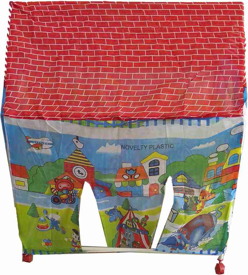 Kirat Tent House with Wheels and light Play Fun Cottage Kids Easy