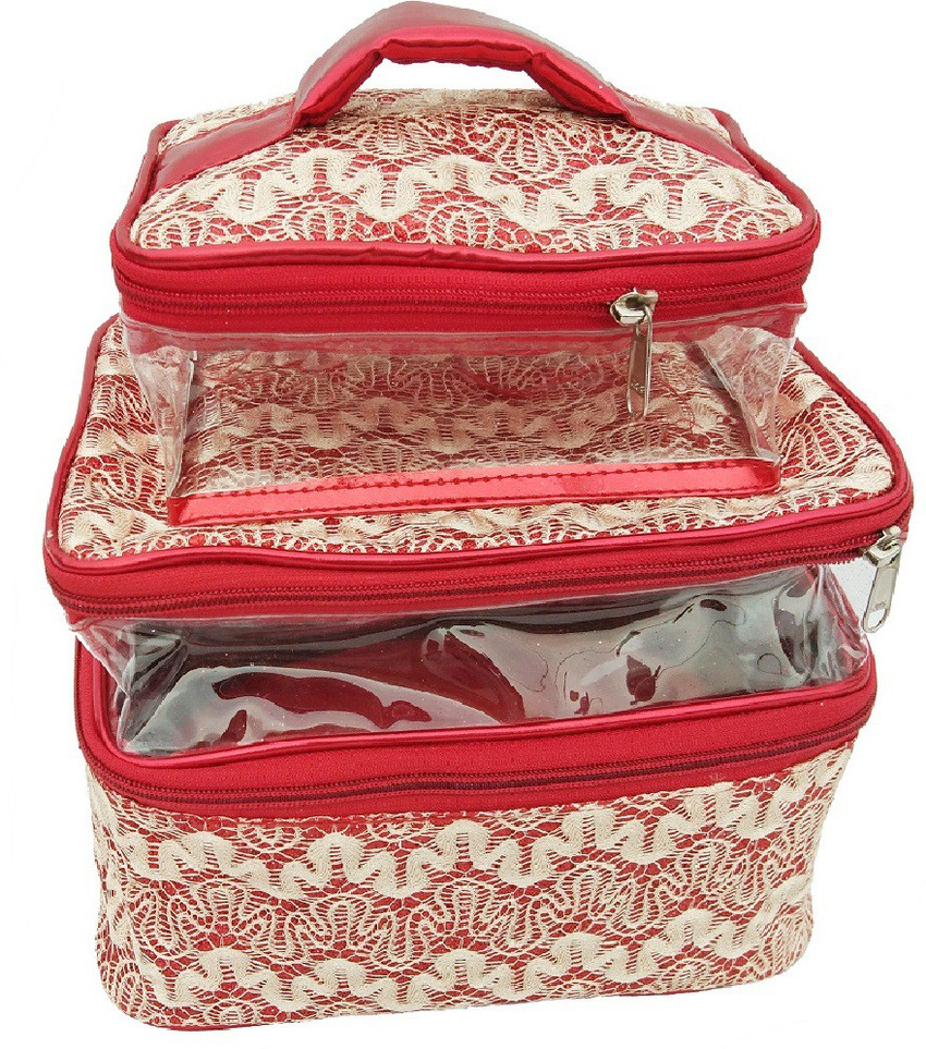 N A PURSE transparent vanity bag Red Price in India Flipkart
