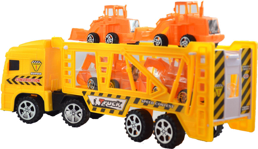 Toy yellow truck top