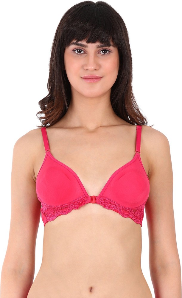Buy Cotton Rich Non-Padded Front Open Plunge Bra In White Online