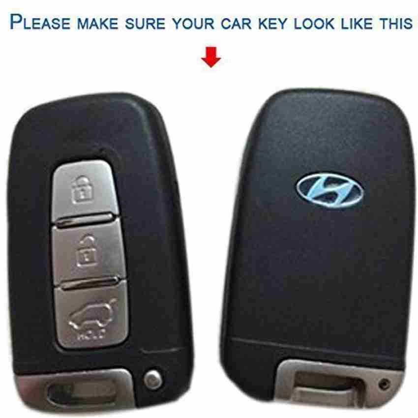 Jadebin Silicone Key Cover for 3 Button Remote Smart Key Shell Case Body for Hyundai Verna Fluidic Old i20 Elantra Santafe Car Key Cover Price in India Buy Jadebin Silicone