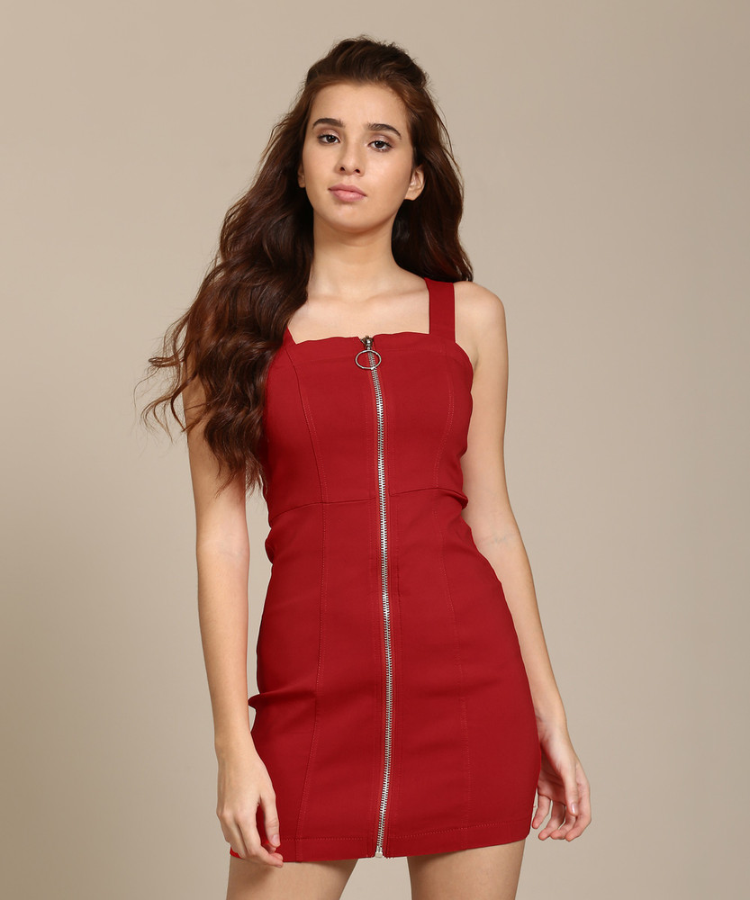 FOREVER 21 Women Bodycon Red Dress Buy RED FOREVER 21 Women Bodycon Red Dress Online at Best Prices in India Flipkart