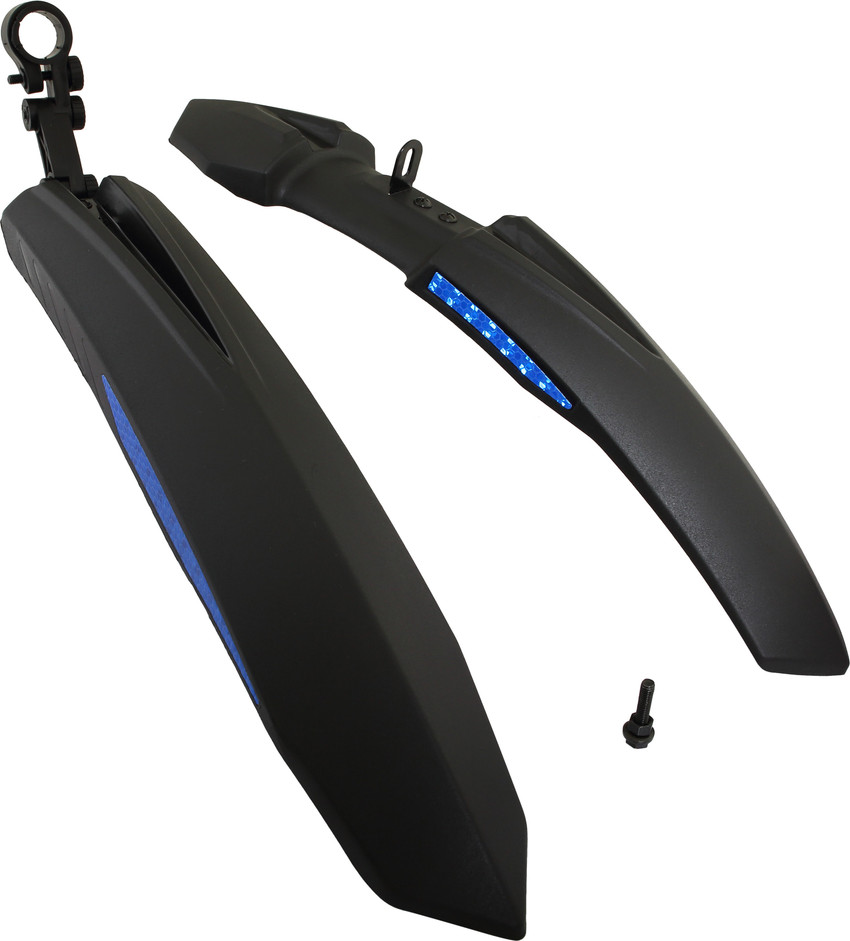 Dark Horse Bicycle Atom Mudguard with Reflective Tape Black Blue Clip on Front Rear Fender Buy Dark Horse Bicycle Atom Mudguard with Reflective Tape Black Blue Clip on Front Rear Fender Online at