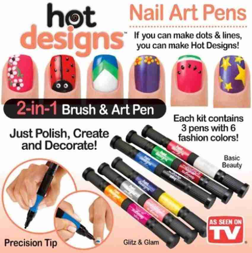 Top 5pcs 2 Way Dotting Tools Marbling Tool Nail Art Dotticure Tool