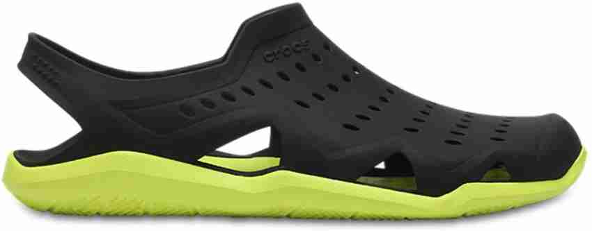 CROCS Men Black Green Sandals Buy CROCS Men Black Green