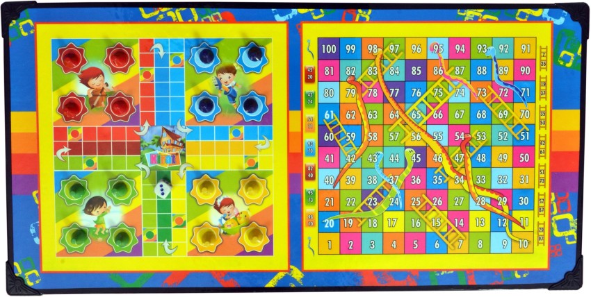 GOYAL KHEL CENTRE 12-12 Ludo & Snake (2 In 1 Games) Set Of Ludo Coins + One  Free Premium Ludo Token, All Ages, Multicolor