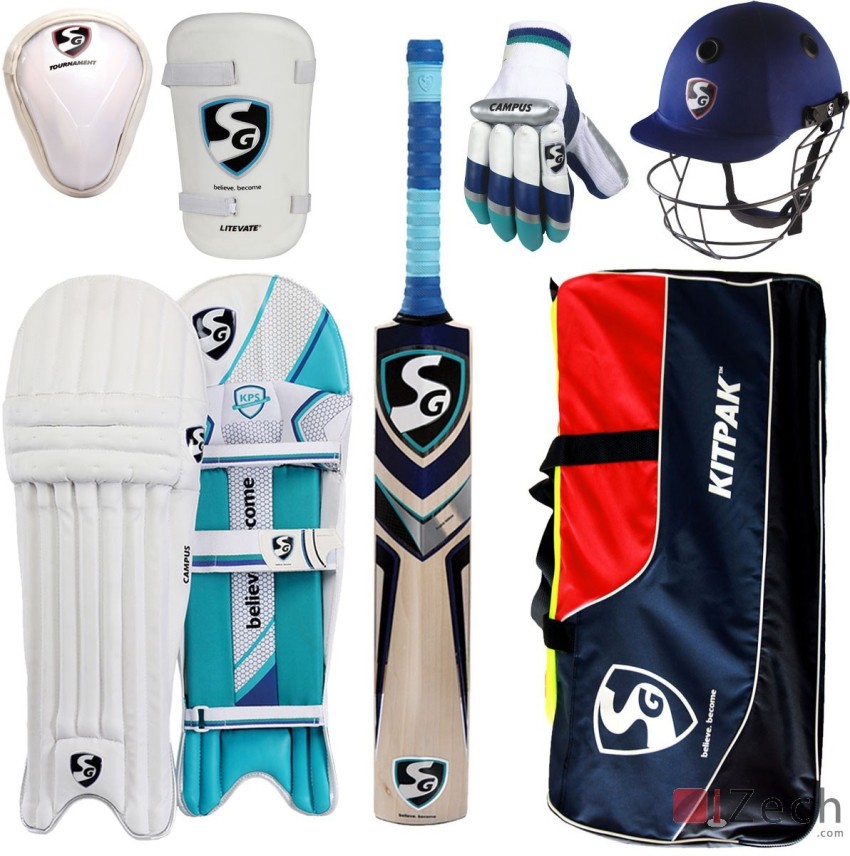 SG Full Cricket Kit with English Willow Cricket Bat (Full Size) Cricket Kit