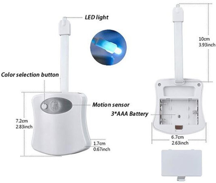 Toilet Night Light, Smart Pir Motion Sensor Activated 7colors