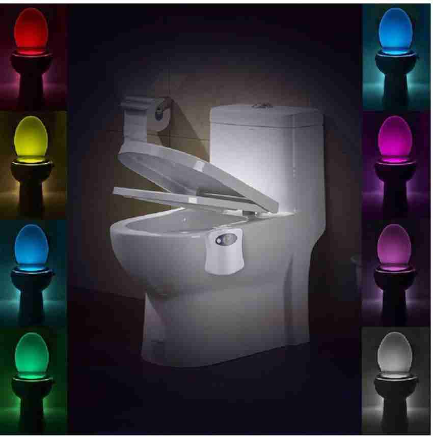 PIR Motion Sensor Toilet Bowl Light 7 Color Changing Toilet Night