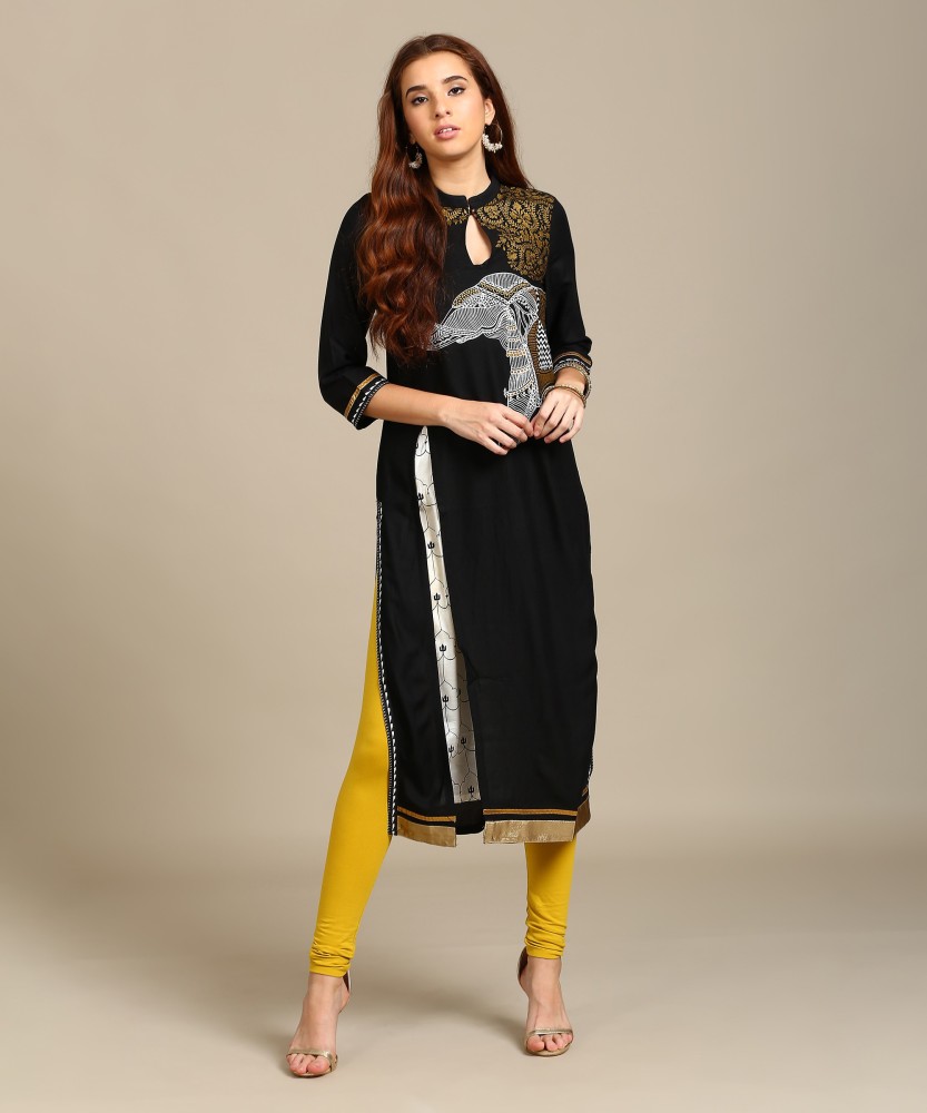 Black kurta outlet flipkart