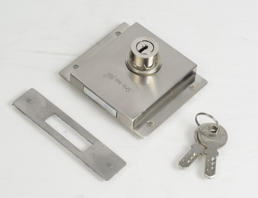 Cabinet Drawer Dead Bolt Locks, Silvr, Sq 1XRX9