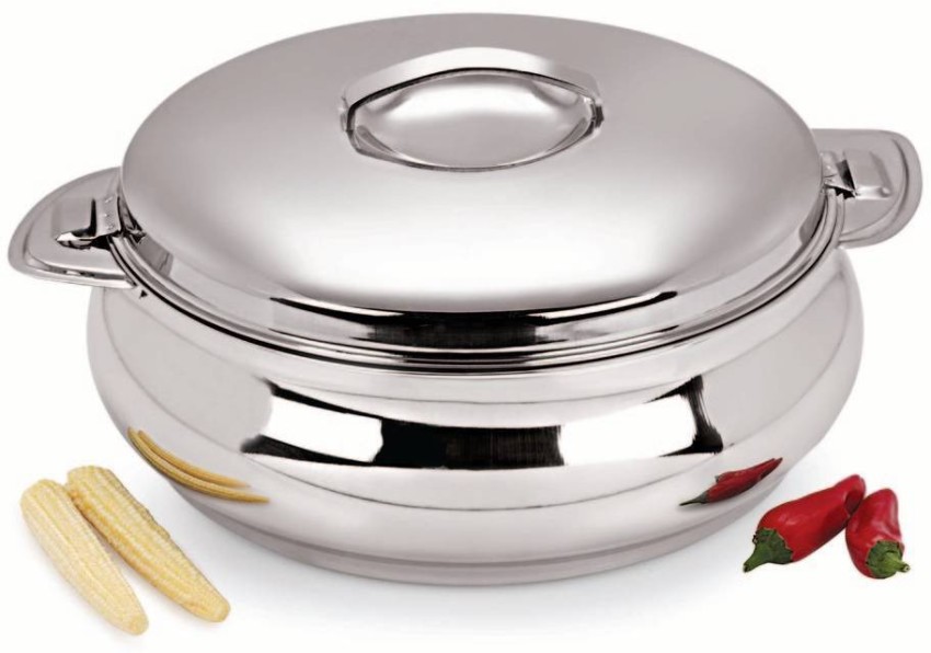 Buy Kuber Industries Insulated Hot Pot Stainless Steel Casserole with Steel  Lid, 4000ml, (Silver) Online at Best Prices in India - JioMart.