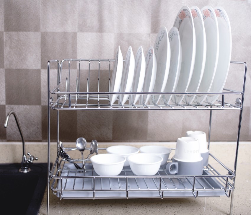 Kitchen Dish Drying Drainer Rack with Drainboard Cup holder - Brilliant  Promos - Be Brilliant!