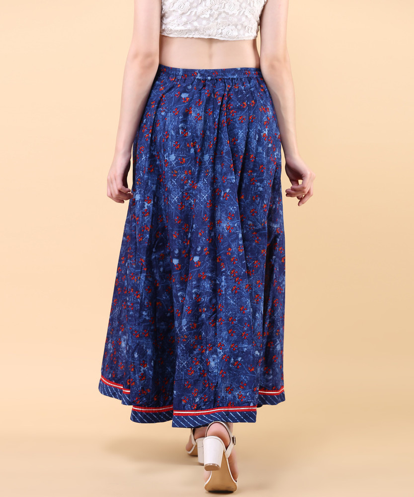 BIBA Printed Women Gathered Blue Skirt Buy INDIGO BIBA Printed Women Gathered Blue Skirt Online at Best Prices in India Flipkart
