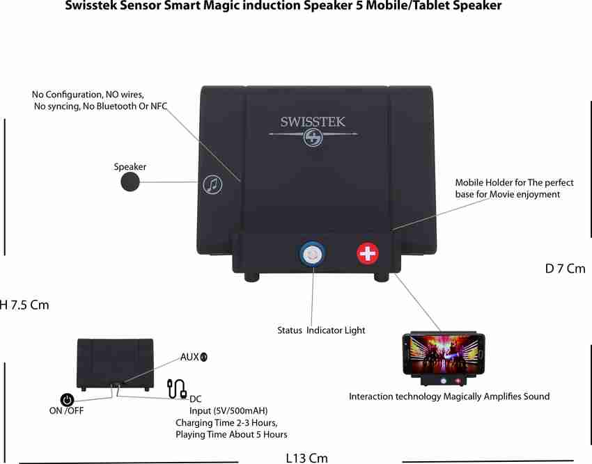Buy Swisstek Sensor Smart Magic induction Speaker 5 W Mobile
