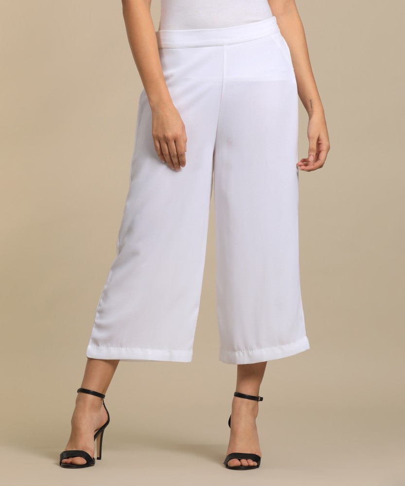 W Bottoms  Buy W Beige Solid Trousers Online  Nykaa Fashion