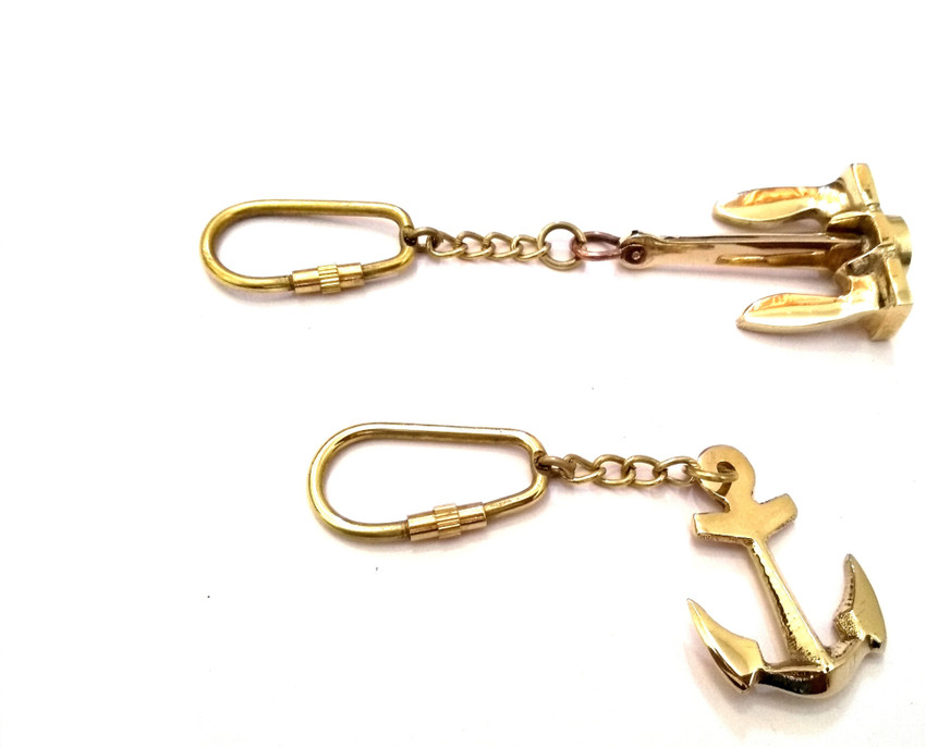Brass anchor keychain shop