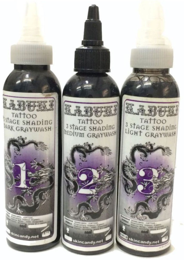 Skin Candy Kabuki Black Graywash Tattoo Ink Set