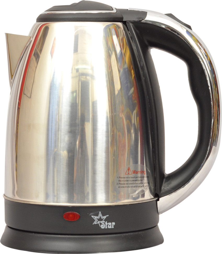 mega star Multipurpose Cordless Stainless Steel Electric Kettle