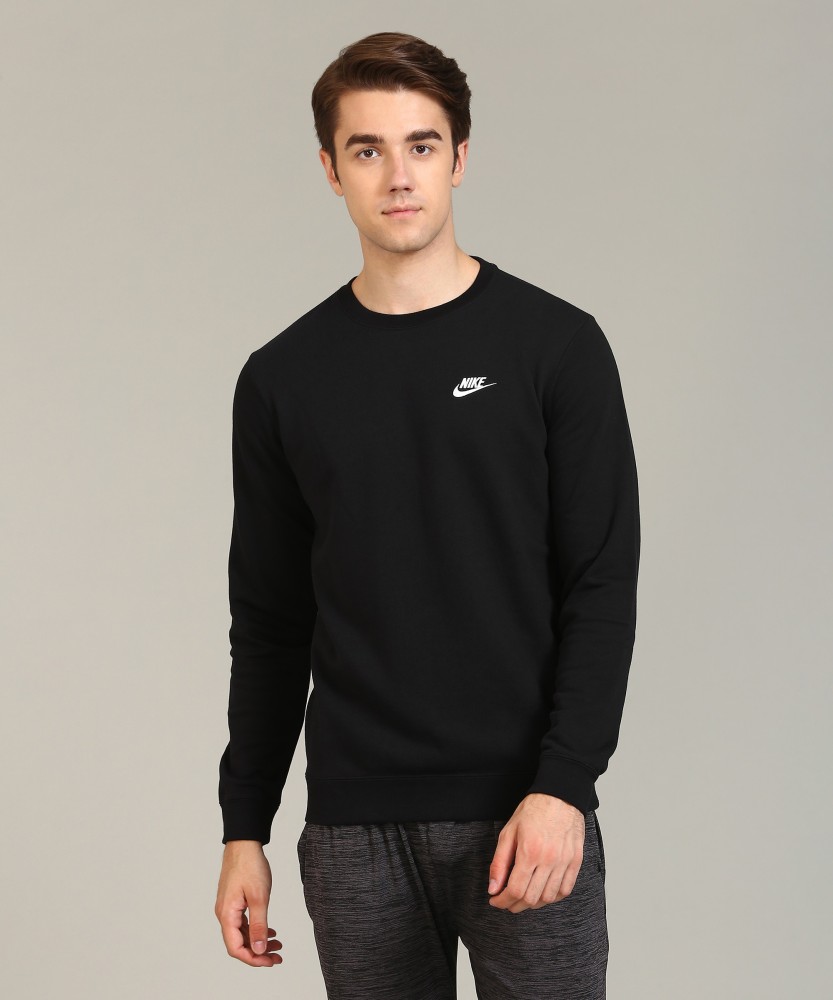 Nike full sleeve hot sale solid men's sweatshirt