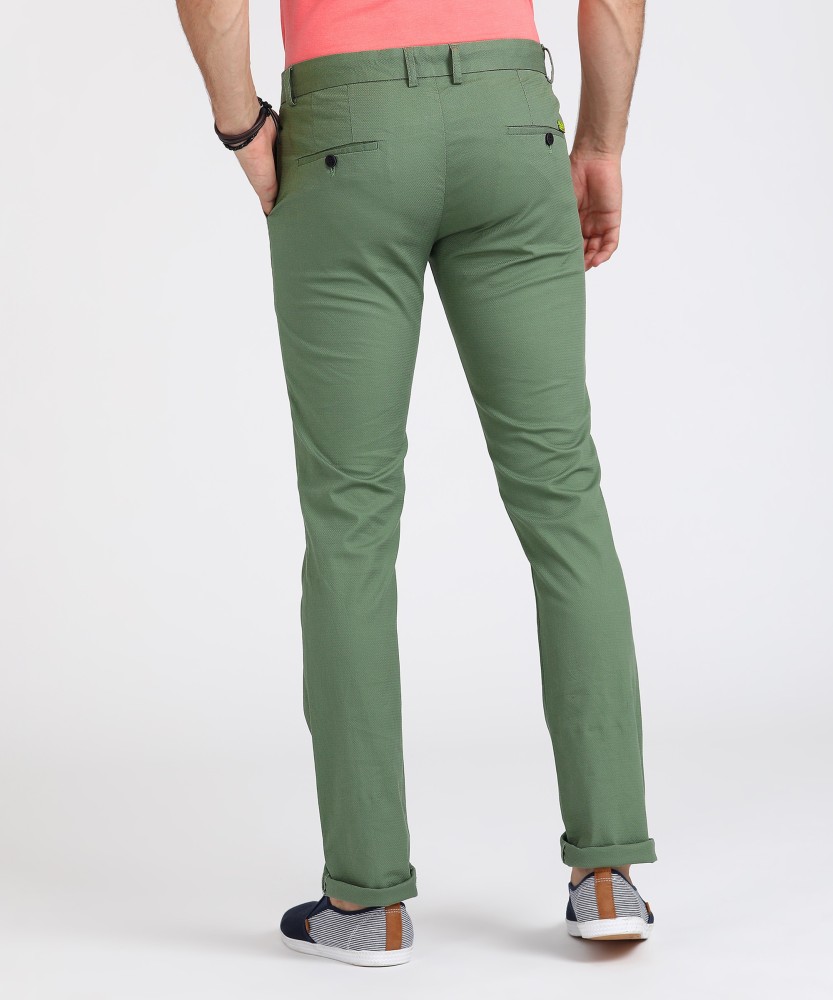 Duke Casual Trousers  Buy Duke Mens Cotton Slim Fit Green Trousers Online   Nykaa Fashion