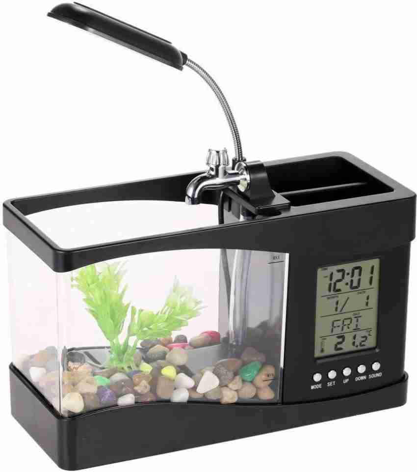 Desktop usb mini fish tank aquarium with running hot sale water