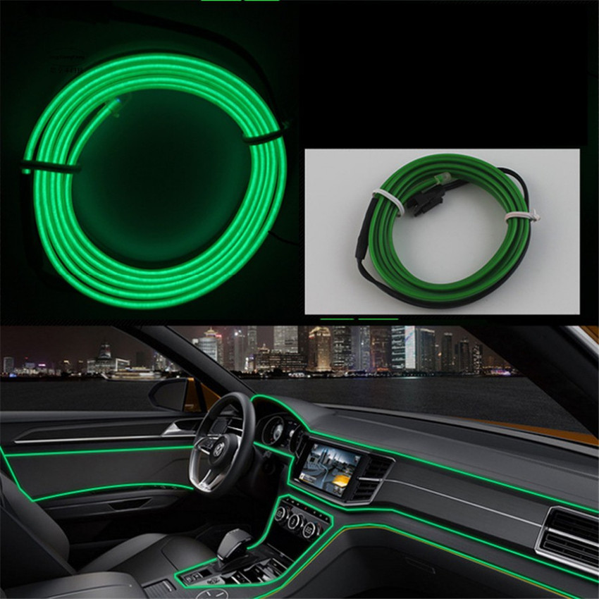 Green interior deals lights for car
