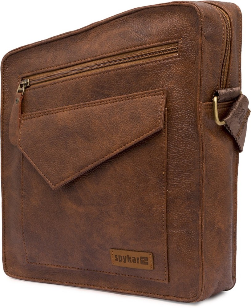 spykar sling bag brown