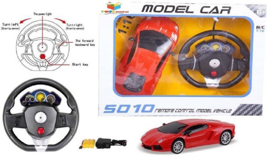 rc lamborghini with steering wheel