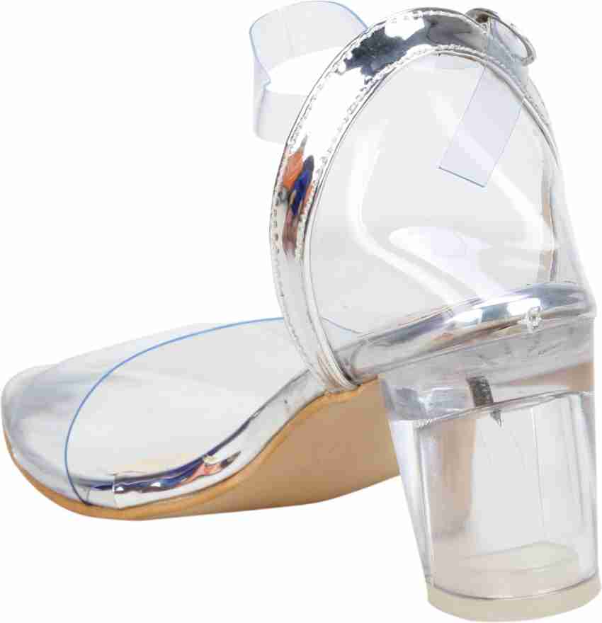 Clear heel thong online sandals