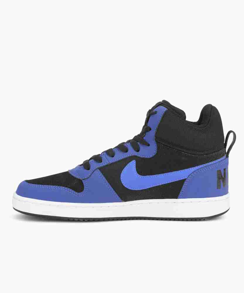 Nike court borough mid black white store