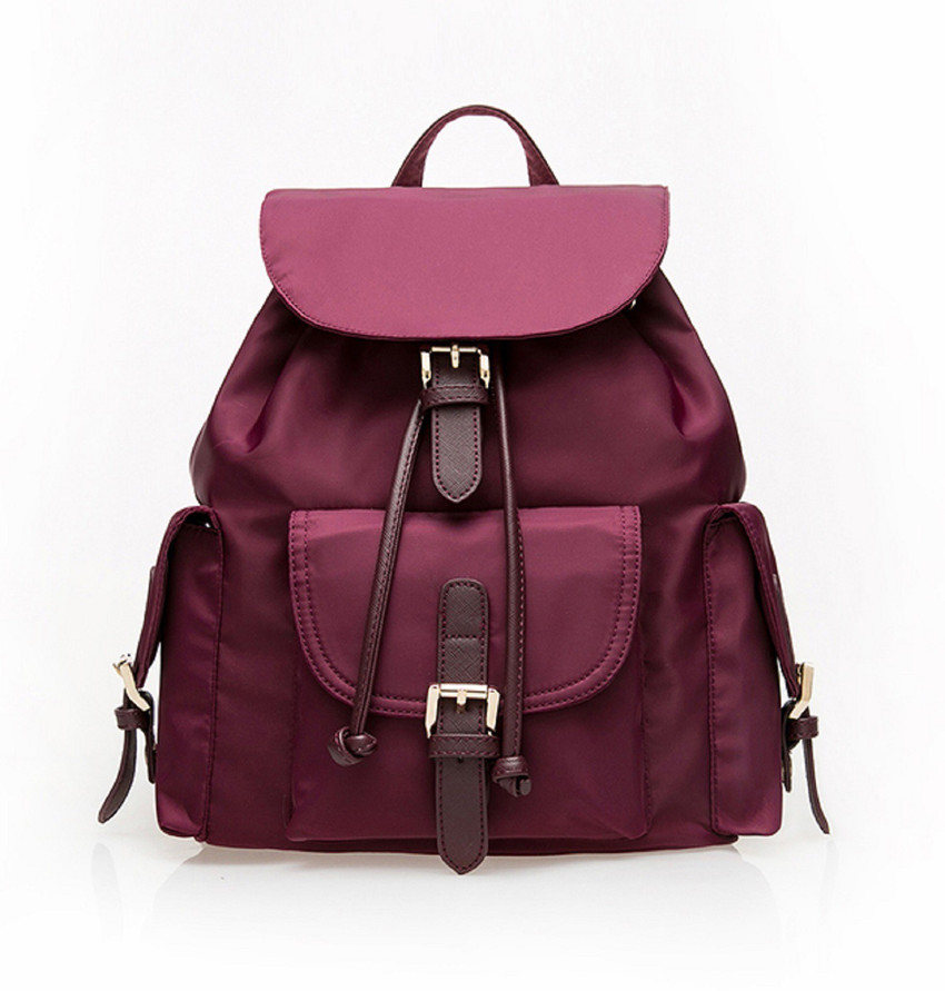 Maroon pink top backpack