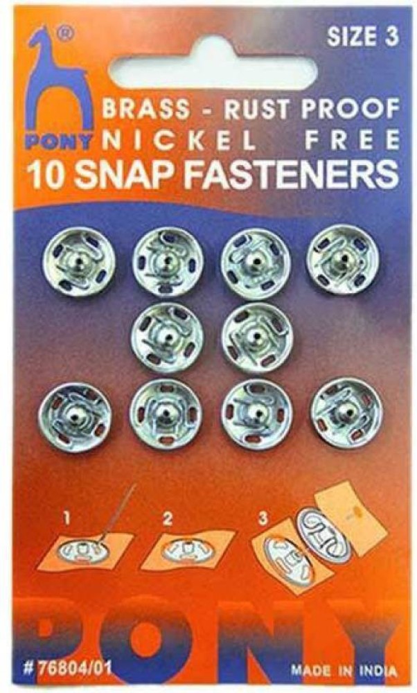 280 Sets Sew-on Snap Buttons Metal Snaps Fasteners Press Studs Buttons for  Sewing, Black and