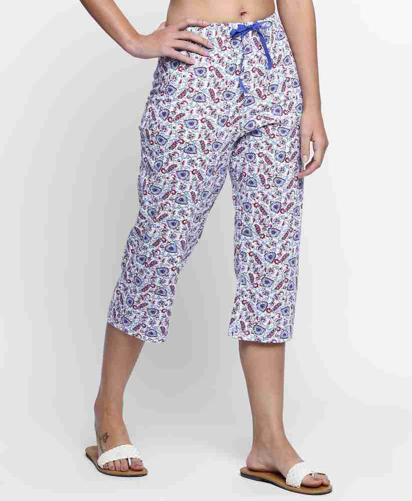 Shyla Women Blue Capri - Buy Shyla Women Blue Capri Online at Best