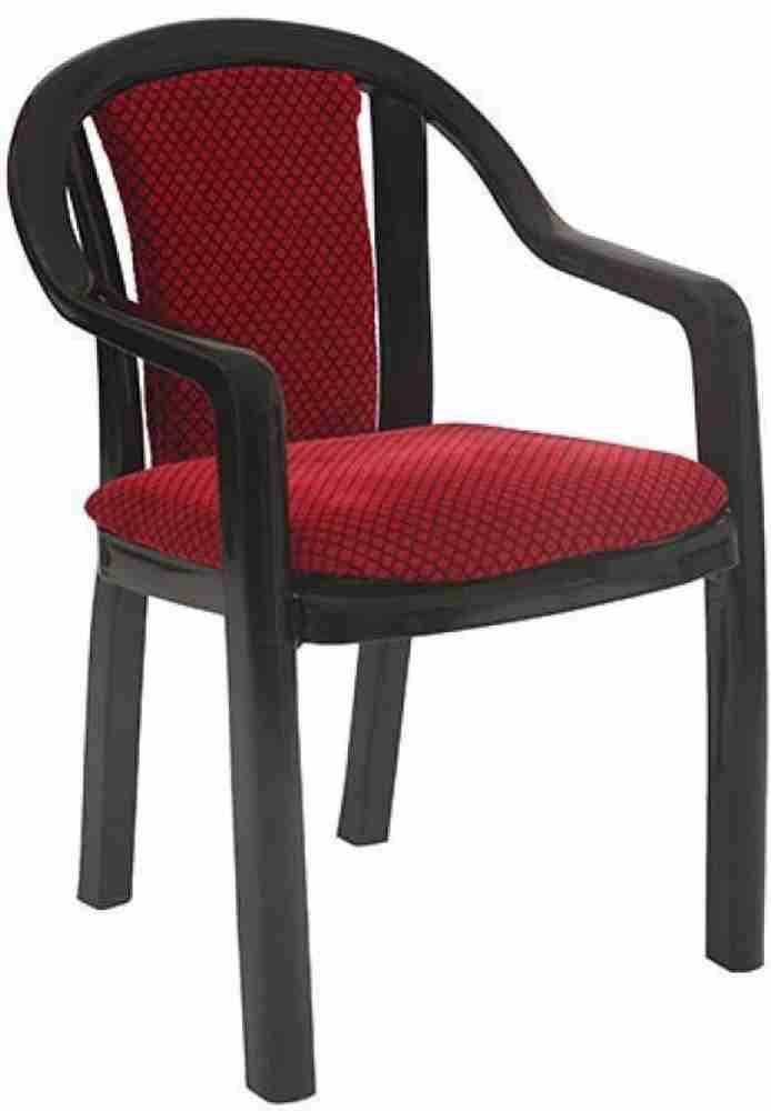 Supreme Ornate Black Red Set of 1 Plastic Outdoor Chair Price in