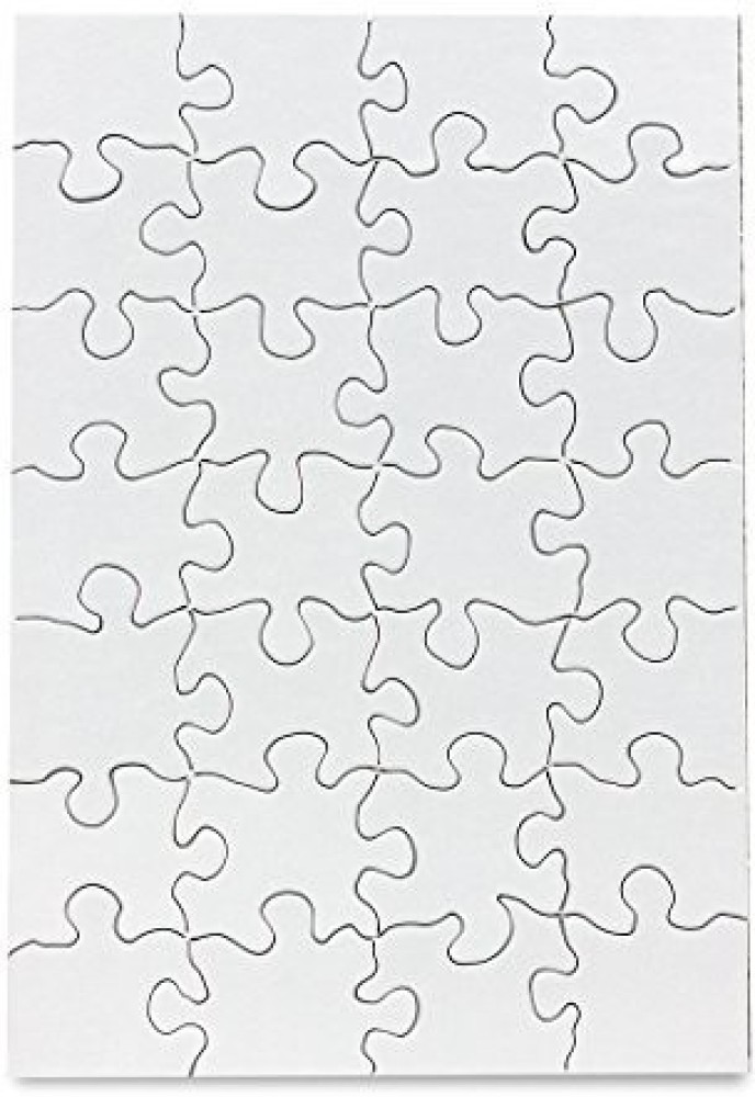 Hygloss Products Blank Jigsaw Puzzle - Compoz-A-Puzzle - 5.5 x 8 inch - 28 Pieces, 8 Puzzles with Envelopes