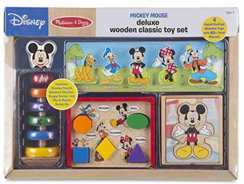 MELISSA DOUG Mickey Mouse Deluxe Classic Toy Set Wooden Toy