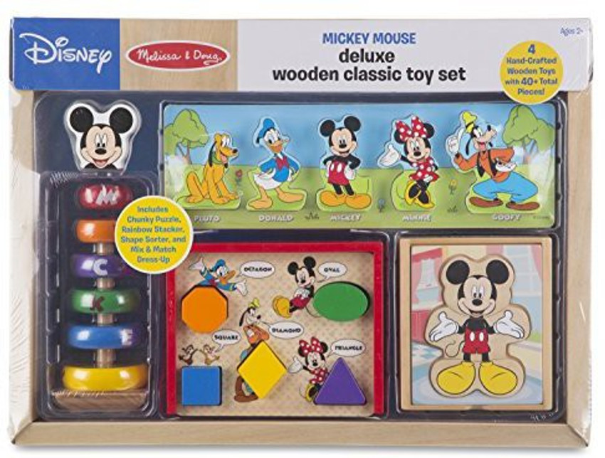 MELISSA DOUG Mickey Mouse Deluxe Classic Toy Set Wooden Toy