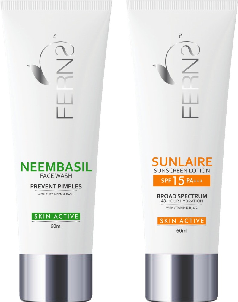 FERNS Neem Basil Anti Pimple Face Wash Sunlaire Sunscreen