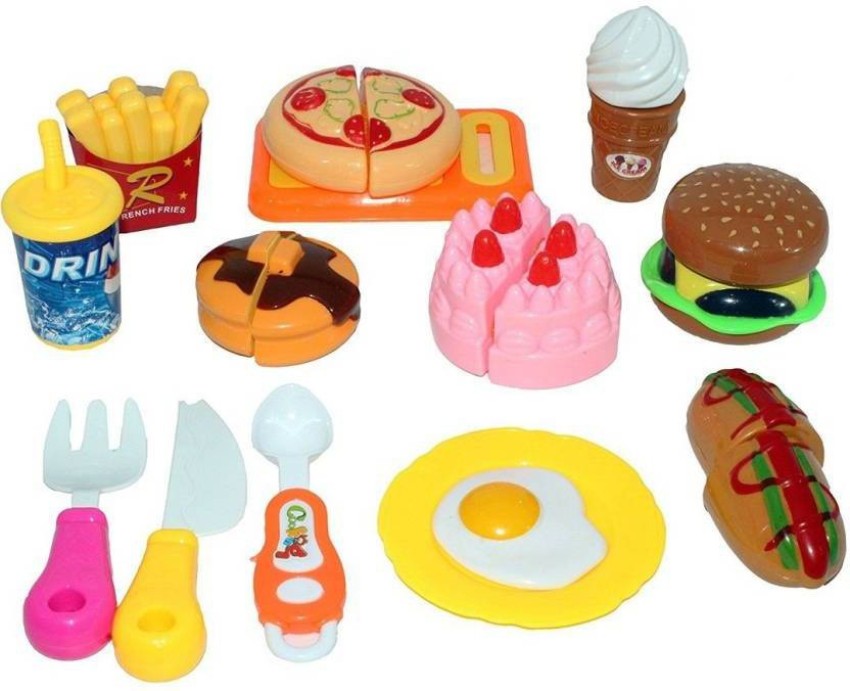 33 Pieces Miniature Fast Food Toy Miniature Pretend Food Play Toys  Dollhouse Accessories Hamburger Fries Cake Milk Doll Food Kitchen Accessory  Toy for